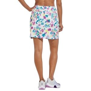Coolibar Corta Tennis Skort Womens M White Floral UPF 50+ Athletic Pockets